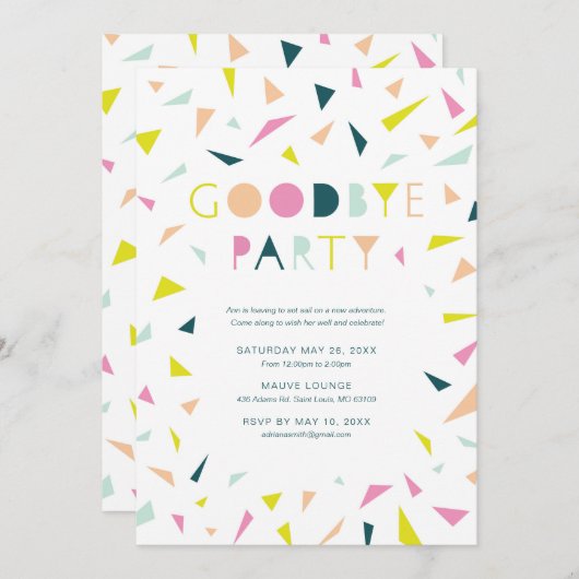 Uitnodiging afscheid (Voorkant / Achterkant)