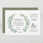 Uitnodiging afscheid feest Kraft rustieke kunst (Voorkant / Achterkant)