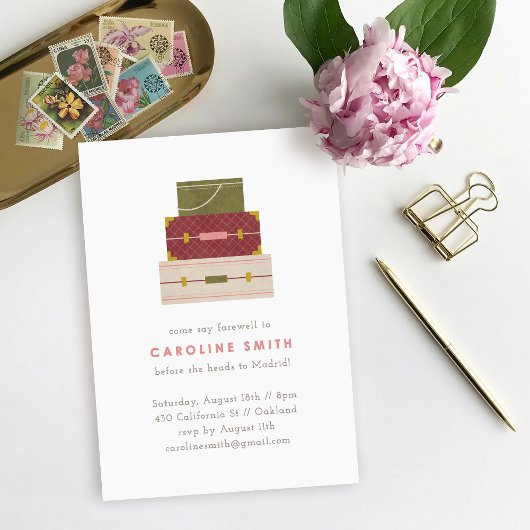 Uitnodiging afscheidsfeest Red Green Luggage