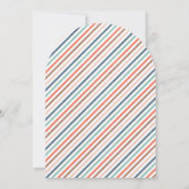 Uitnodiging afscheidsparty met blauwe bruine rode  (Achterkant)