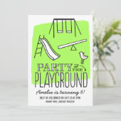 Uitnodiging afspeelpartij - Limoen (Staand voorkant)