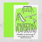 Uitnodiging afspeelpartij - Limoen (Voorkant / Achterkant)