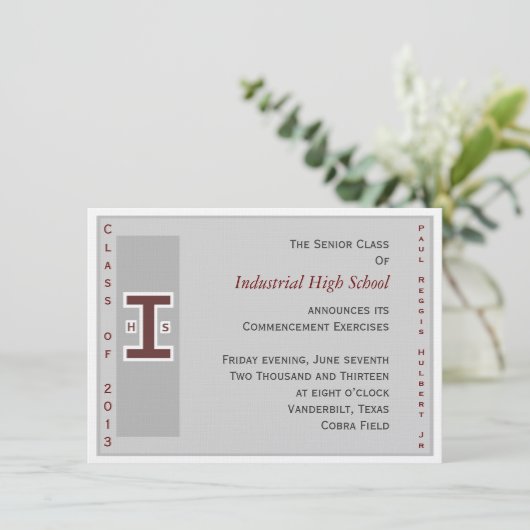 Uitnodiging afstudeerder (Staand voorkant)