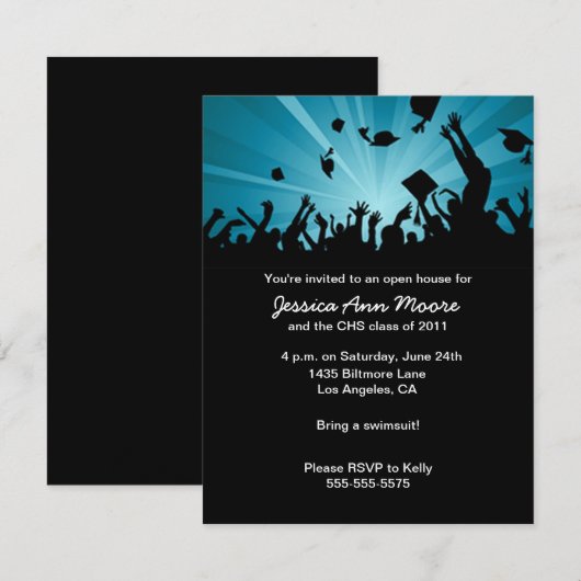 Uitnodiging afstuderen (Voorkant / Achterkant)