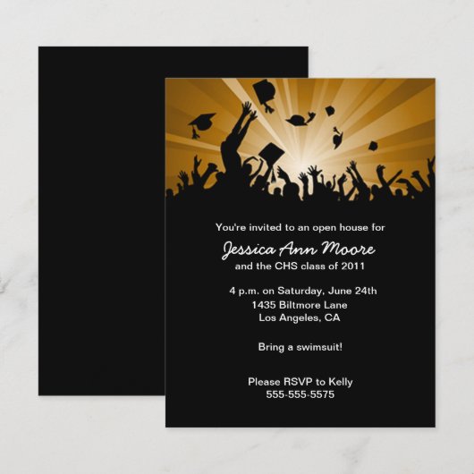 Uitnodiging afstuderen (Voorkant / Achterkant)