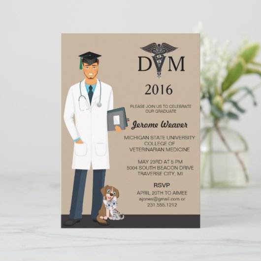 Uitnodiging Afstuderen Veterinaire School | Heren (Staand voorkant)