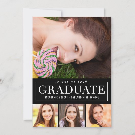 Uitnodiging Afstuderen zonder rooster EDITABLE KLO (Voorkant)