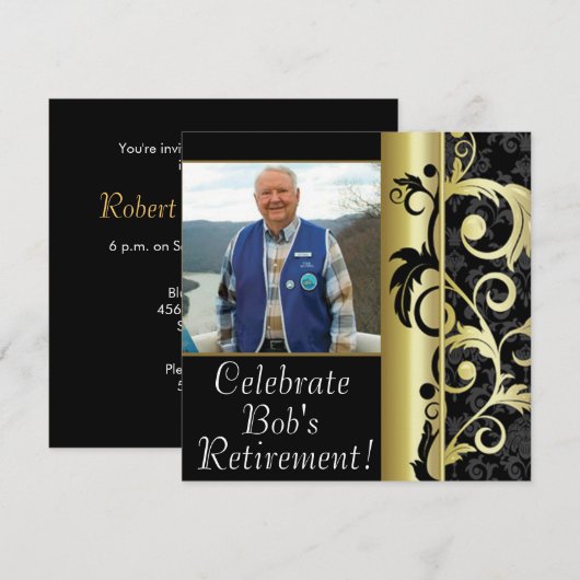 Uitnodiging aftredingspartij (Voorkant / Achterkant)