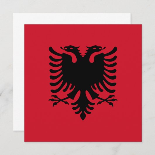 Uitnodiging Albanië om vlag te voeren (Voorkant / Achterkant)
