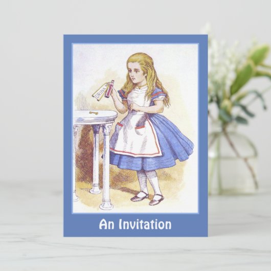 Uitnodiging: Alice in Wonderland - Caterpillar Kaart (Staand voorkant)