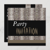 Uitnodiging Alle gelegenheden Dierslang Zwarte Hui (Voorkant / Achterkant)