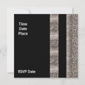 Uitnodiging Alle gelegenheden Dierslang Zwarte Hui (Achterkant)