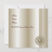 Uitnodiging alle gelegenheden Elegant pareltje Gem (Achterkant)