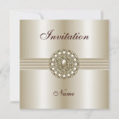 Uitnodiging alle gelegenheden Elegant pareltje Gem (Voorkant)