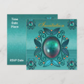 Uitnodiging Alle gelegenheden Jade Jewel (Voorkant / Achterkant)