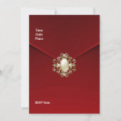 Uitnodiging Alle gelegenheden Rich Red Velvet Pear (Achterkant)