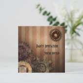 Uitnodiging Alle gelegenheden Zizzago Steampunk De (Staand voorkant)