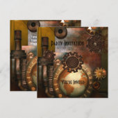 Uitnodiging Alle gelegenheden Zizzago Steampunk De (Voorkant / Achterkant)