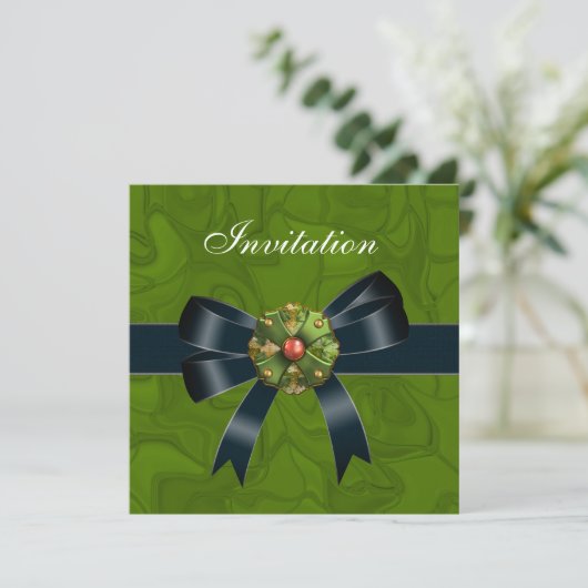 Uitnodiging alle keren om groene zwarte boeg te ku (Staand voorkant)