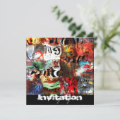 Uitnodiging Alle Occasies Street Art Abstract A3 (Staand voorkant)