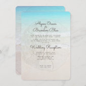 Uitnodiging Alleen Beach Sand Dollars Ontvangst (Voorkant / Achterkant)