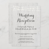 Uitnodiging Alleen Bruiloftsreceptie, Rustieke Rom (Voorkant / Achterkant)
