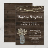 Uitnodiging Alleen Trouwreceptie | Rustiek (Voorkant / Achterkant)