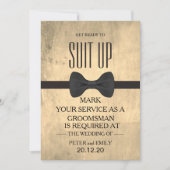 Uitnodiging als bruidsjonker (Voorkant)