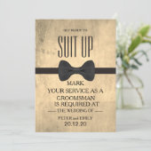 Uitnodiging als bruidsjonker (Staand voorkant)