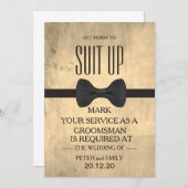 Uitnodiging als bruidsjonker (Voorkant / Achterkant)