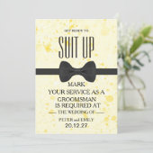 Uitnodiging als bruidsjonker (Staand voorkant)