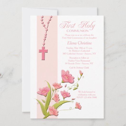 Uitnodiging Alstroemeria Flowers (Voorkant)