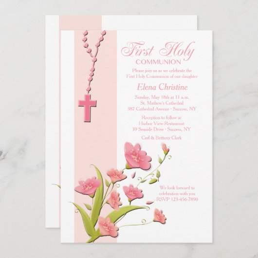 Uitnodiging Alstroemeria Flowers (Voorkant / Achterkant)