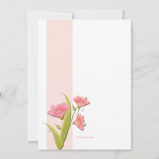 Uitnodiging Alstroemeria Flowers (Achterkant)