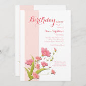 Uitnodiging Alstroemeria Flowers (Voorkant / Achterkant)