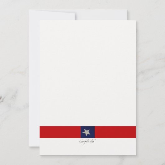 Uitnodiging Amerikaanse vlag (Achterkant)