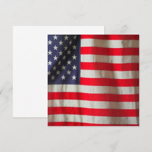 Uitnodiging Amerikaanse vlag (Voorkant / Achterkant)