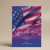 Uitnodiging Amerikaanse Vlag Labor Day-feestje