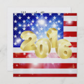 Uitnodiging Amerikaanse vlag - SRF (Voorkant / Achterkant)