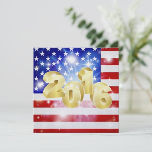 Uitnodiging Amerikaanse vlag - SRF (Staand voorkant)