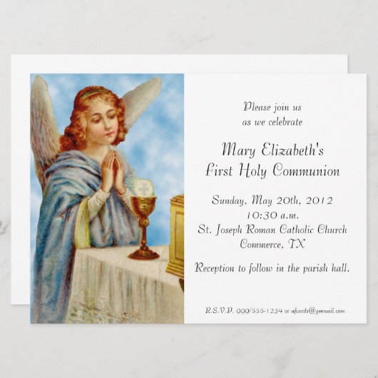 Uitnodiging: Angel Ponders Kaart (Voorkant / Achterkant)