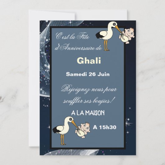 Uitnodiging Anniversaire (Voorkant)