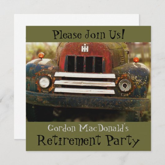 Uitnodiging Antiek partij voor de aflossing van vr (Voorkant / Achterkant)