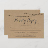 Uitnodiging Antwoorden Kaart Invoegen | Rustic Kra (Voorkant / Achterkant)
