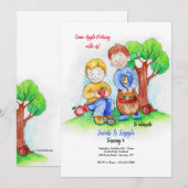 Uitnodiging Appelplukjongens (Voorkant / Achterkant)