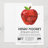 Uitnodiging Apple Teacher Retirement Party (Voorkant / Achterkant)