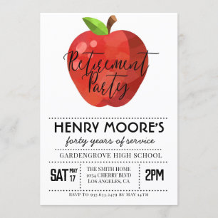 Uitnodiging Apple Teacher Retirement Party