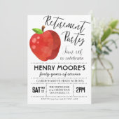 Uitnodiging Apple Teacher Retirement Party (Staand voorkant)