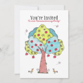 Uitnodiging Apple Tree Housewarming Party (Voorkant)
