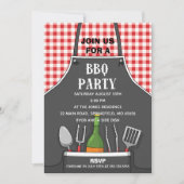 Uitnodiging Apron BBQ-feest (Voorkant)